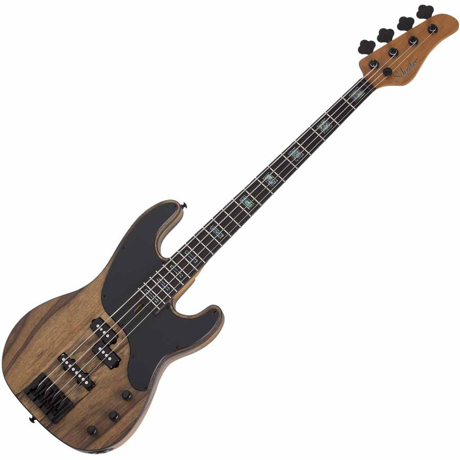 Schecter Model-T 4 Exotic 4 String Bass Guitar in Black Limba