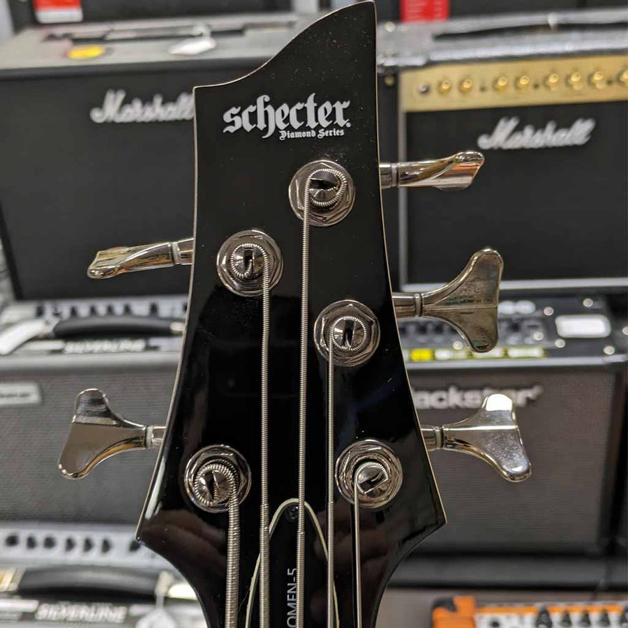 Used Schecter Omen-5 5 String Bass Guitar Full Front View