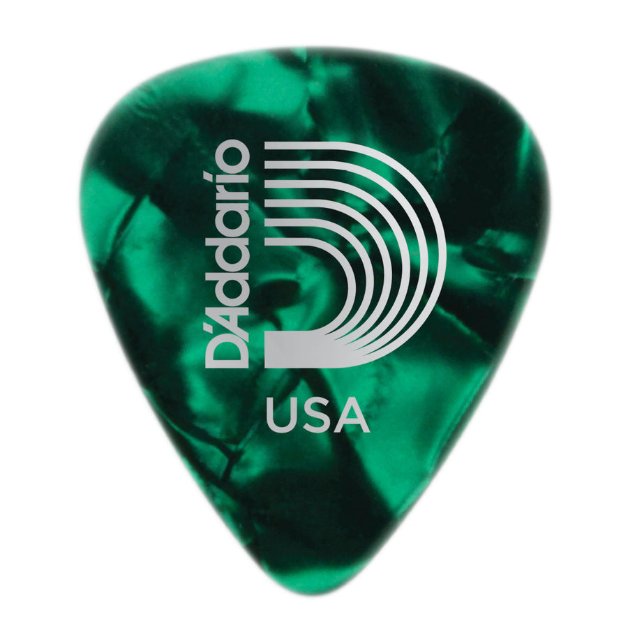 D'Addario Green Pearl Celluoid Picks 10 Pack