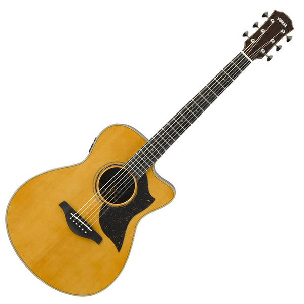 Yamaha AC5R All Solid Concert Acoustic Electric Guitar w/Hard Case - Vintage  Natural Yamaha Acoustic Guitar The AC5R ARE concert body cutaway guitar  features all-solid rosewood back and sides and a hand-selected Sitka spruce  top with original ...