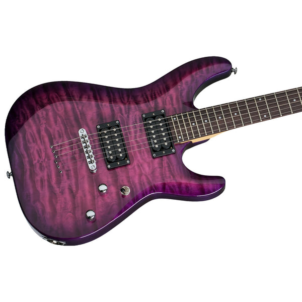 Schecter C-6 Plus Series Electric Guitar - Electric Magenta