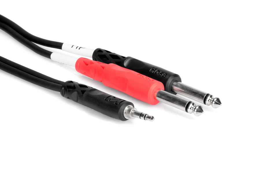 Hosa 3' Stereo Breakout Cable 3.5mm TRS to Dual 1/4" TS CMP-153