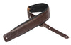 Levy's 2 1/2"  Leather Guitar Strap with Garment Leather Backing DM1PD-DBR