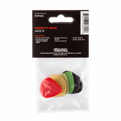Dunlop Jazz III Guitar Pick Variety Pack