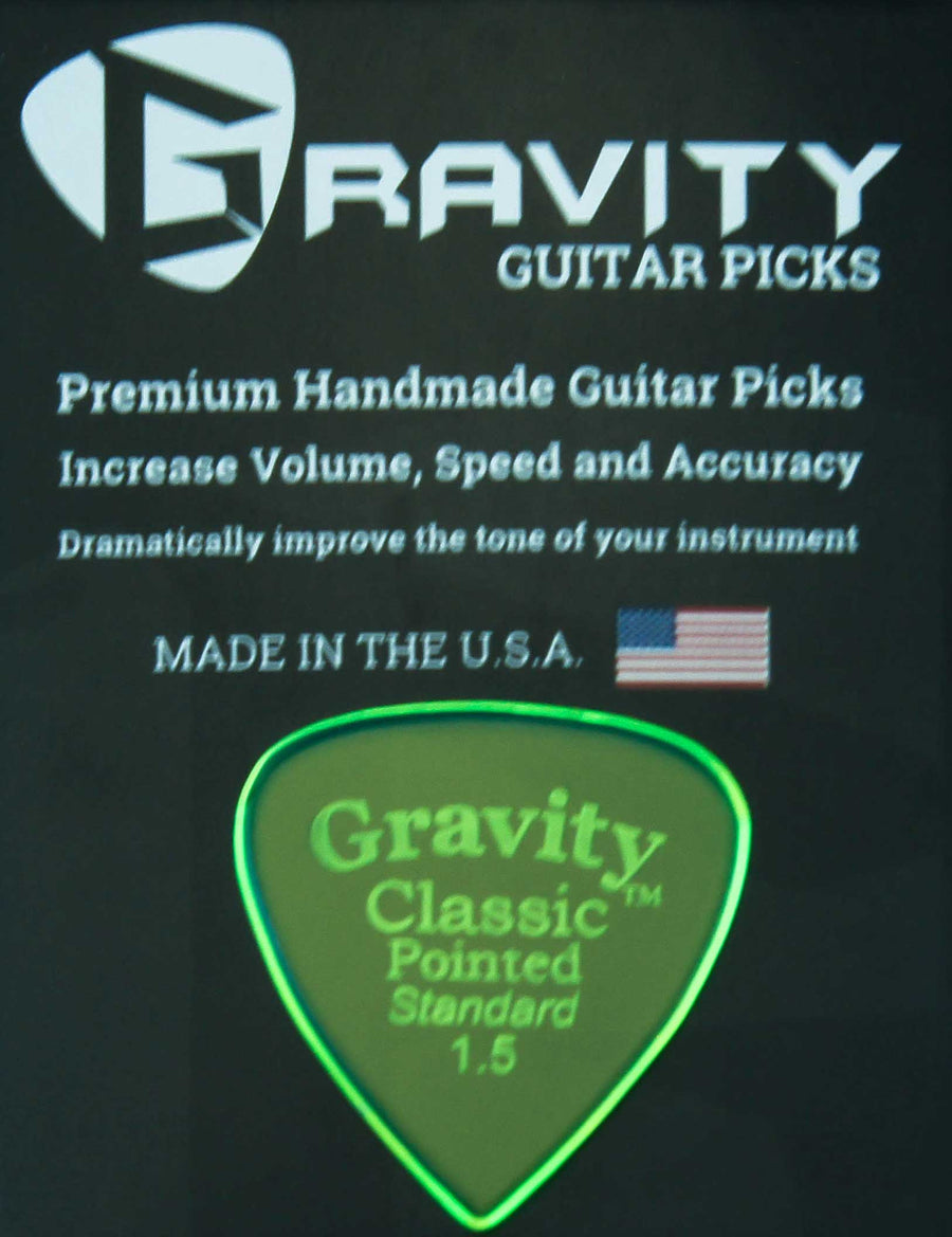 Gravity Picks Classic Pointed - 1.5 mm Standard Polished