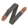 Levy's Leathers Traveler Waxed Canvas Guitar Strap in Forest Green