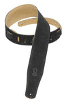 Levy's Leathers 2-1/2" Black Suede Guitar Strap MS26-BLK