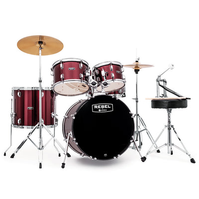 Mapex Rebel Series Drum Kit with 20" Bass Drum in Dark Red