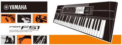 Yamaha PSRF51 Portable Keyboard with Survival Kit