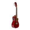 Lanikai Quilted Maple Red Stain Concert with Kula Preamp A/E Ukulele w/ Bag