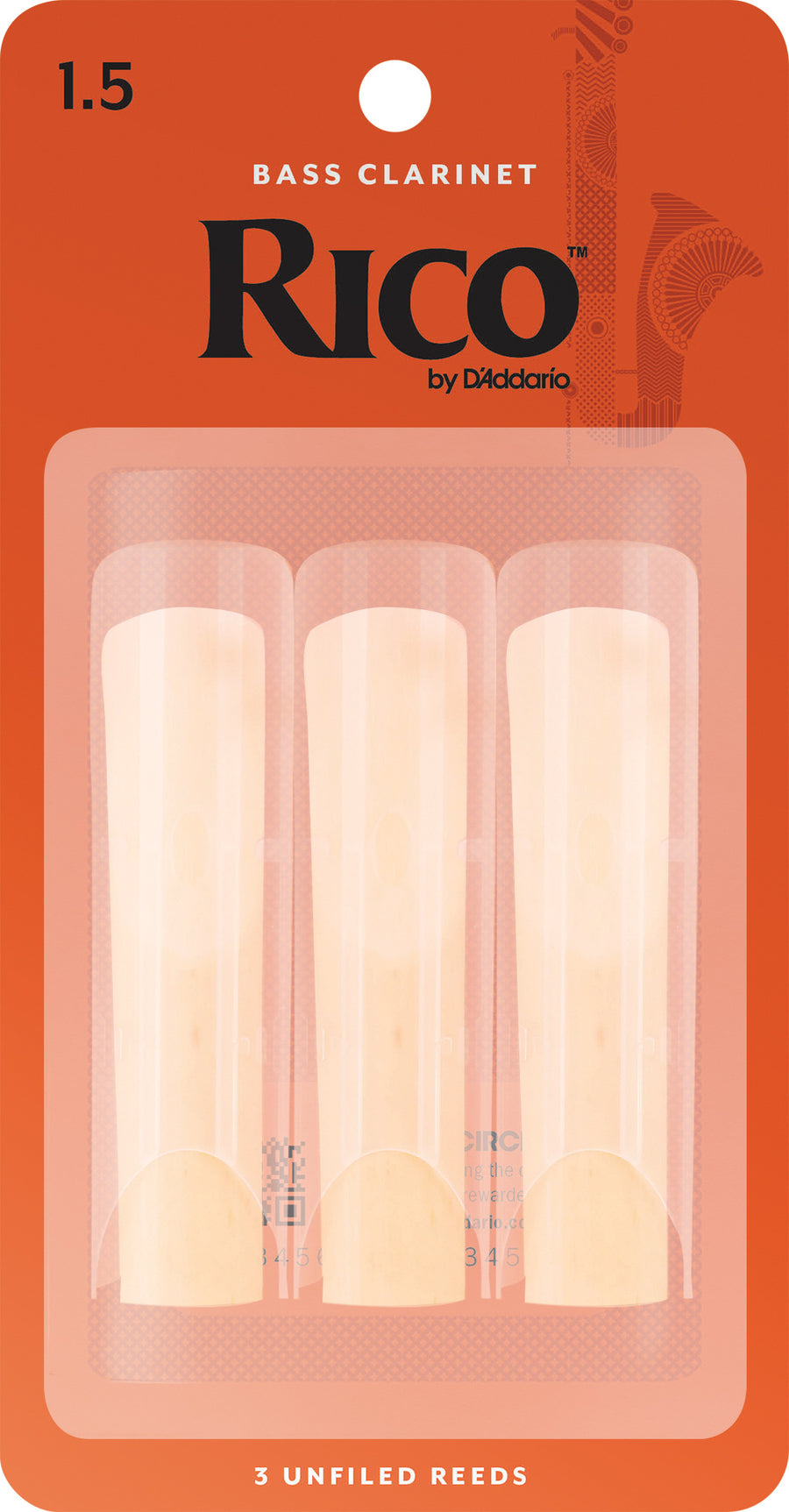 Rico Bass Clarinet Reeds 3-Pack