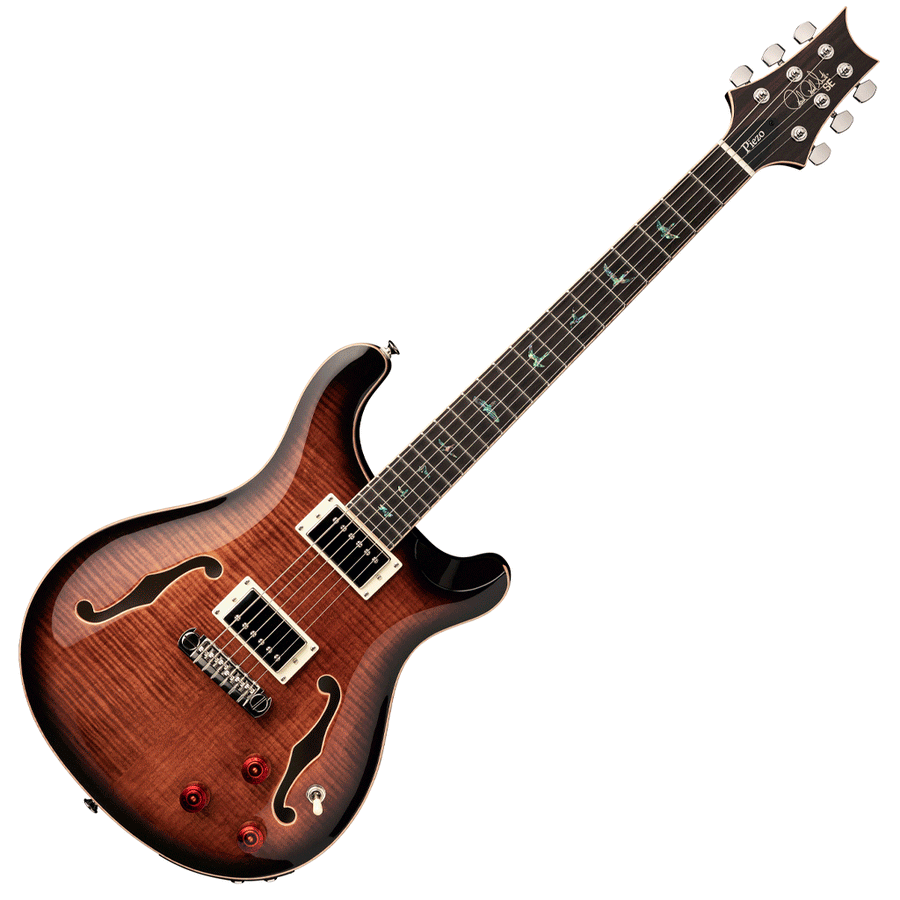 Paul Reed Smith SE Hollowbody II Piezo Electric Guitar in Black Gold Burst