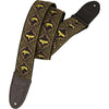 PRS 2" Jacquard Hootenanny Style Guitar Strap w/Birds in Yellow and Black
