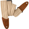 PRS 2" Woven Cotton Guitar Strap in White and Brown
