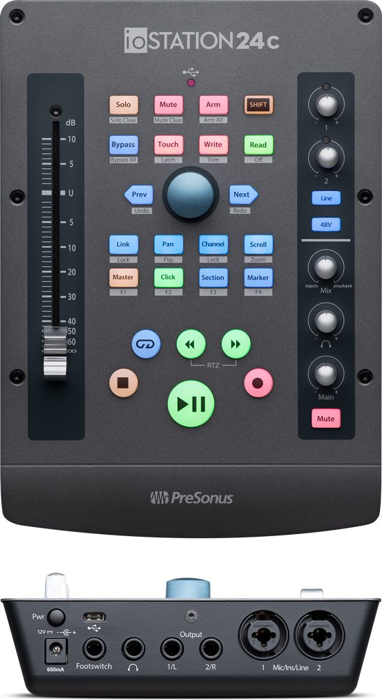 PreSonus ioStation24c 2x2 USB-C Compatible Audio Interface and Production Controller