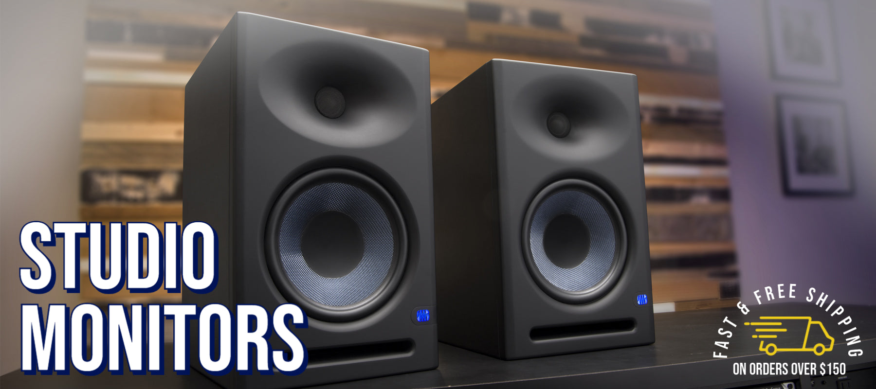 2 Yamaha HS5 Powered Studio Monitors & HS8S Subwoofer w/Free Cables