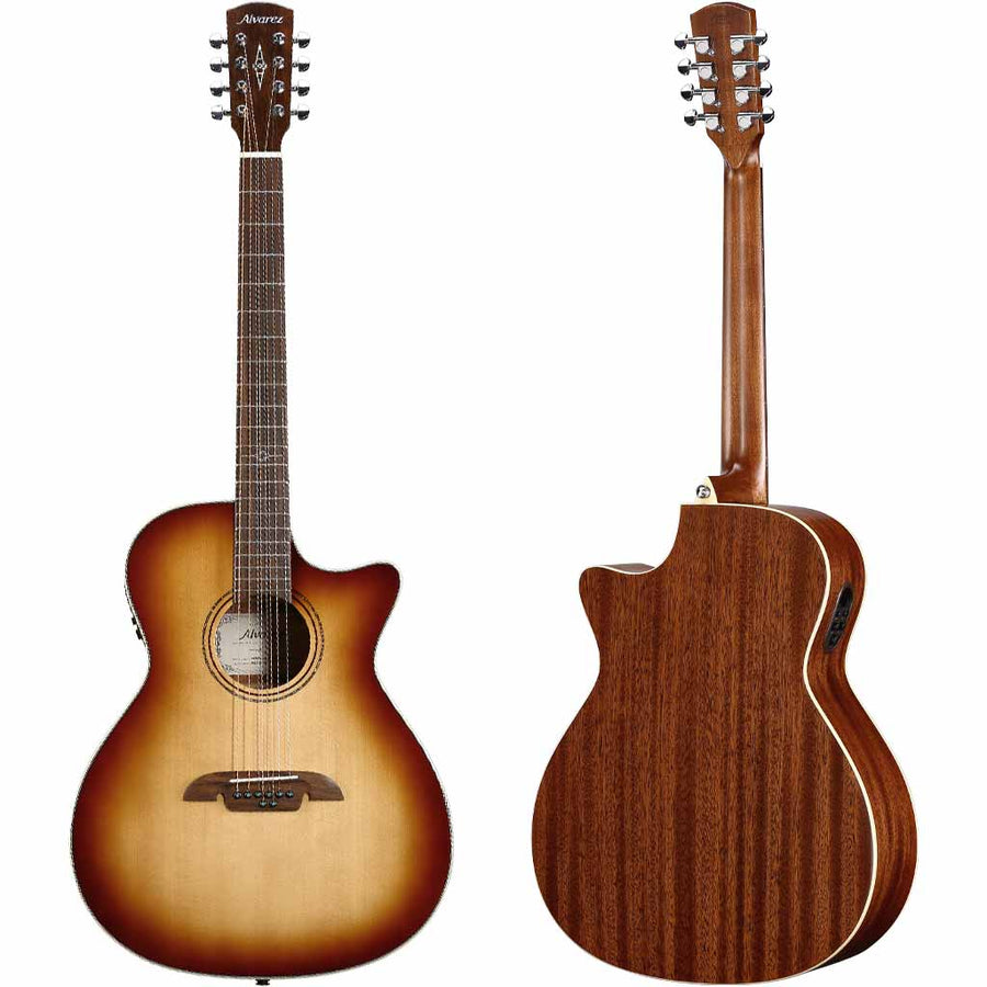 Alvarez AG60ce 8-String Shadowburst Artist Series Grand Auditorium Acoustic Guitar