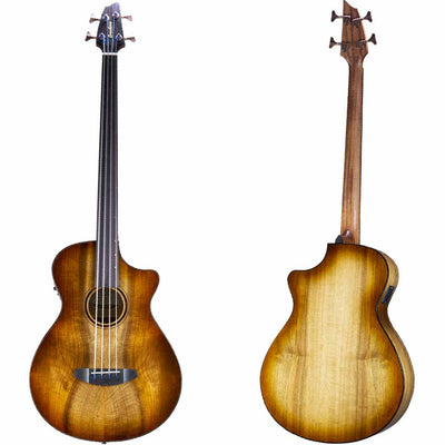 Breedlove Pursuit Exotic S Concerto Amber Fretless Bass CE