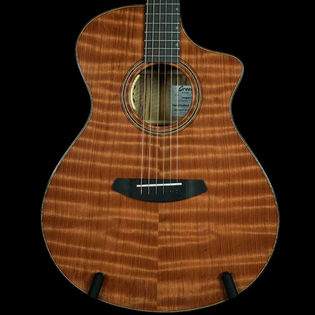 Breedlove Oregon Concert CE Exhibition Edition Figured Redwood and Myrtlewood Acoustic Guitar