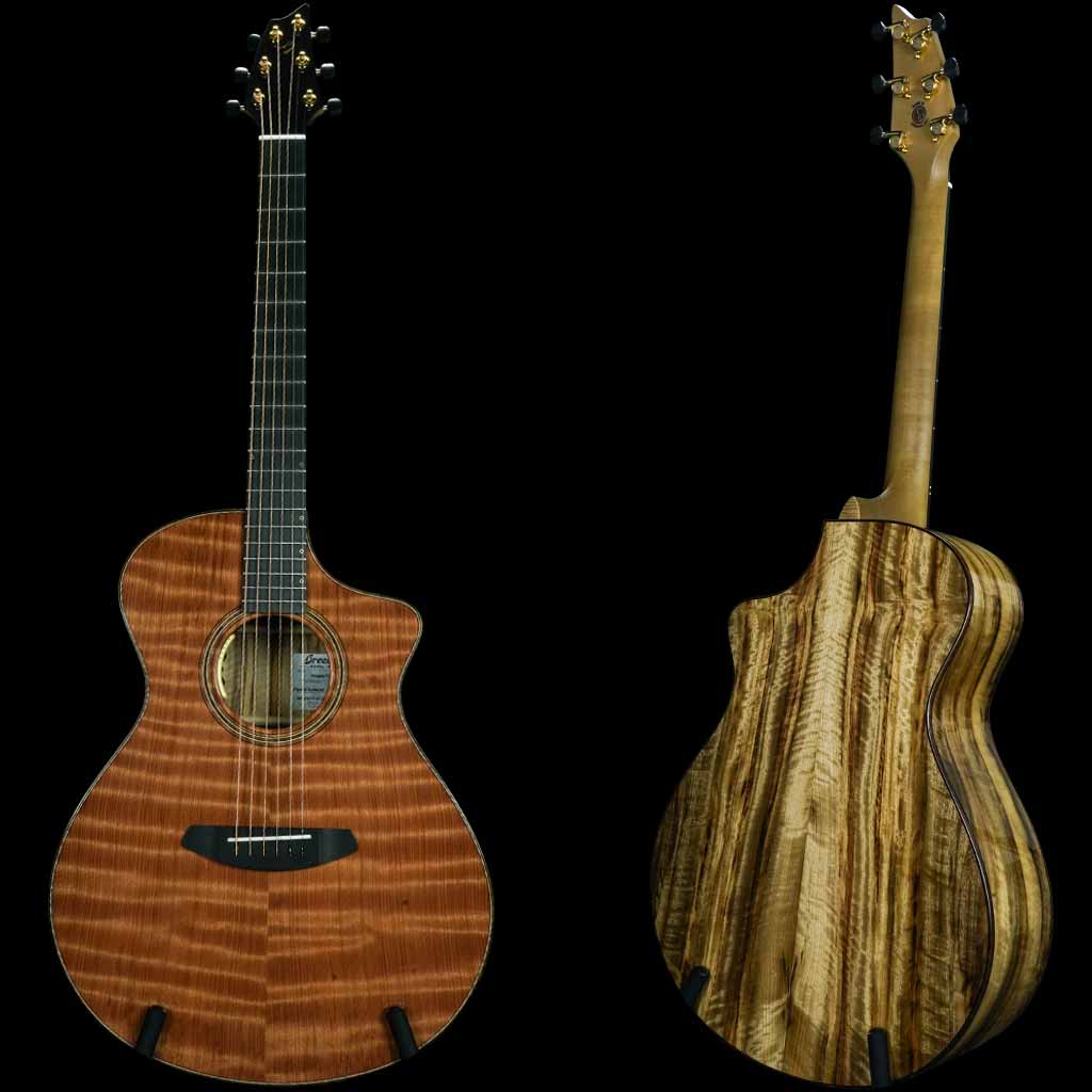 Breedlove Oregon Concert CE Exhibition Edition Figured Redwood and Myrtlewood Acoustic Guitar