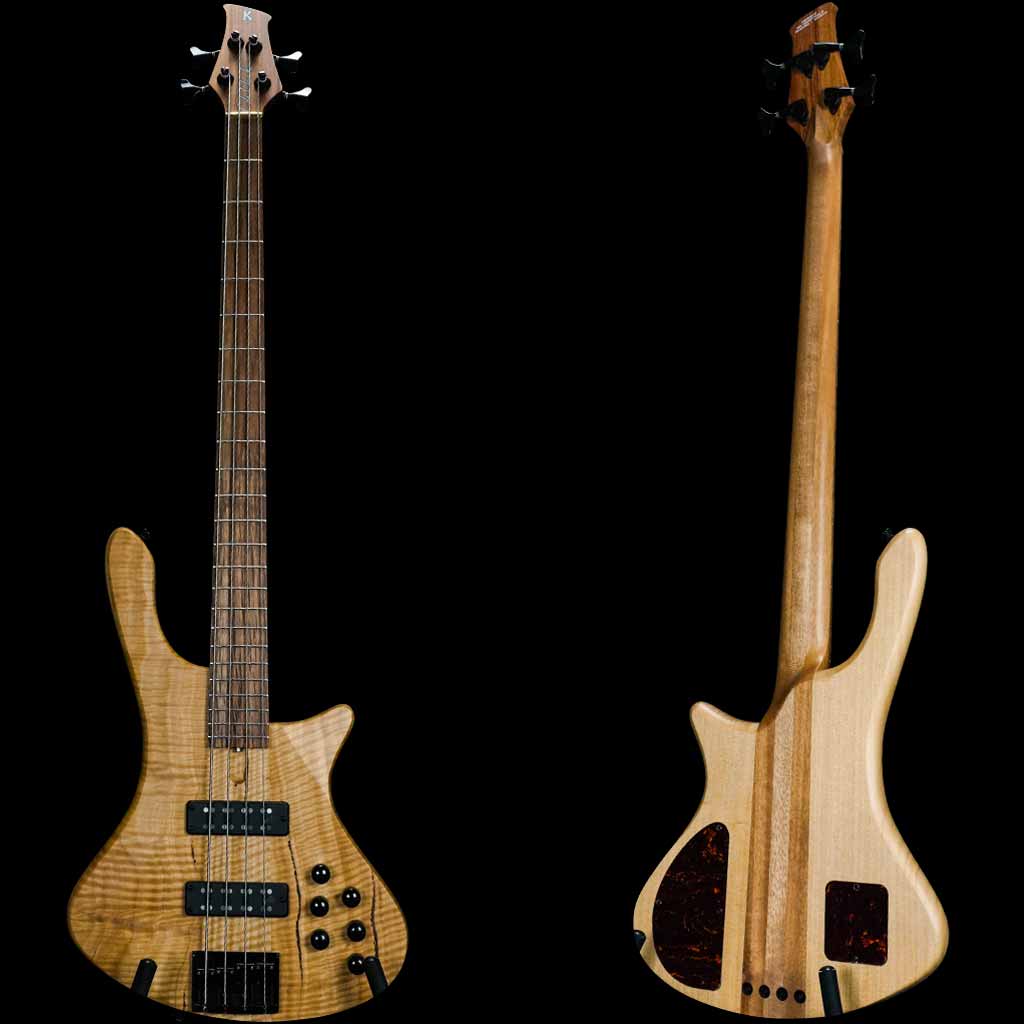 Cole Clark Kennedy LLB 4-String Electric Bass Guitar in Figured Australian Mountain Ash