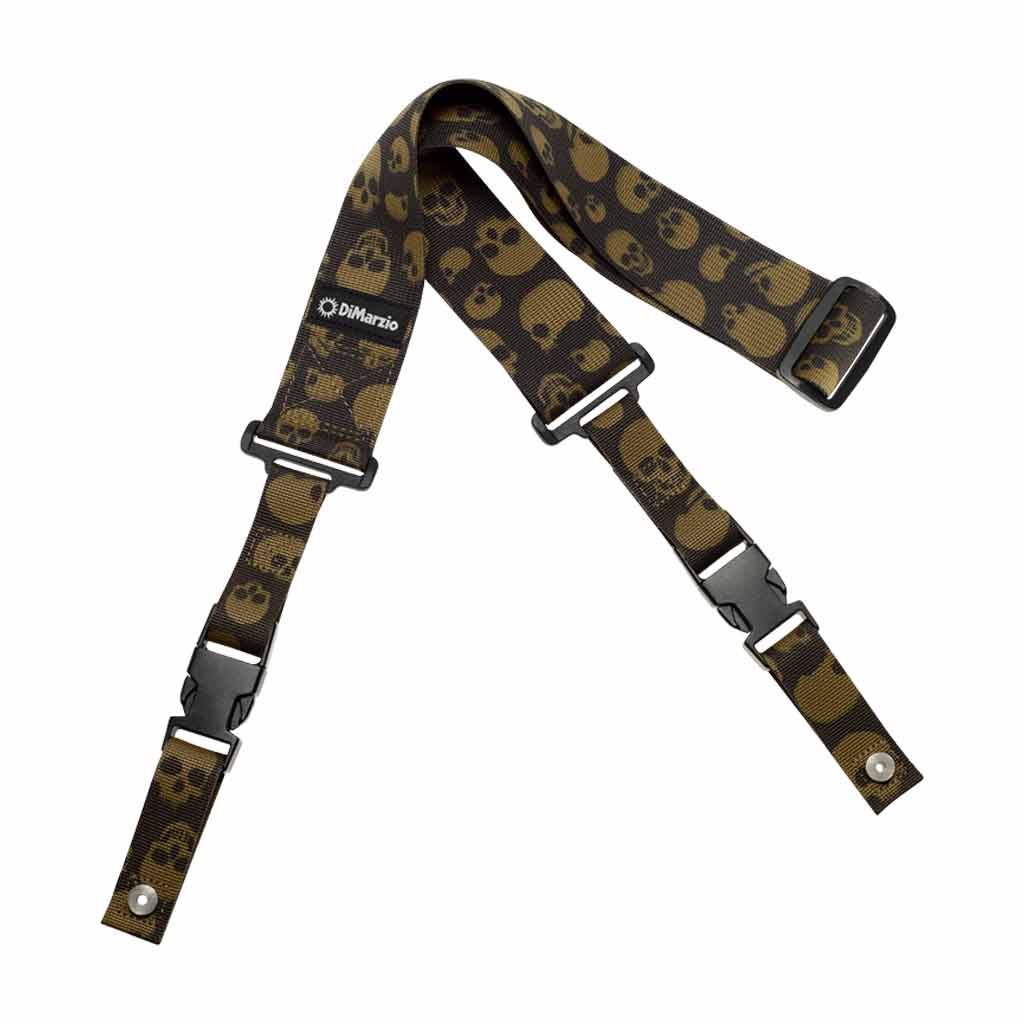 DiMarzio DD2200 ClipLock 2" Cordura Guitar Strap in Camo Skulls