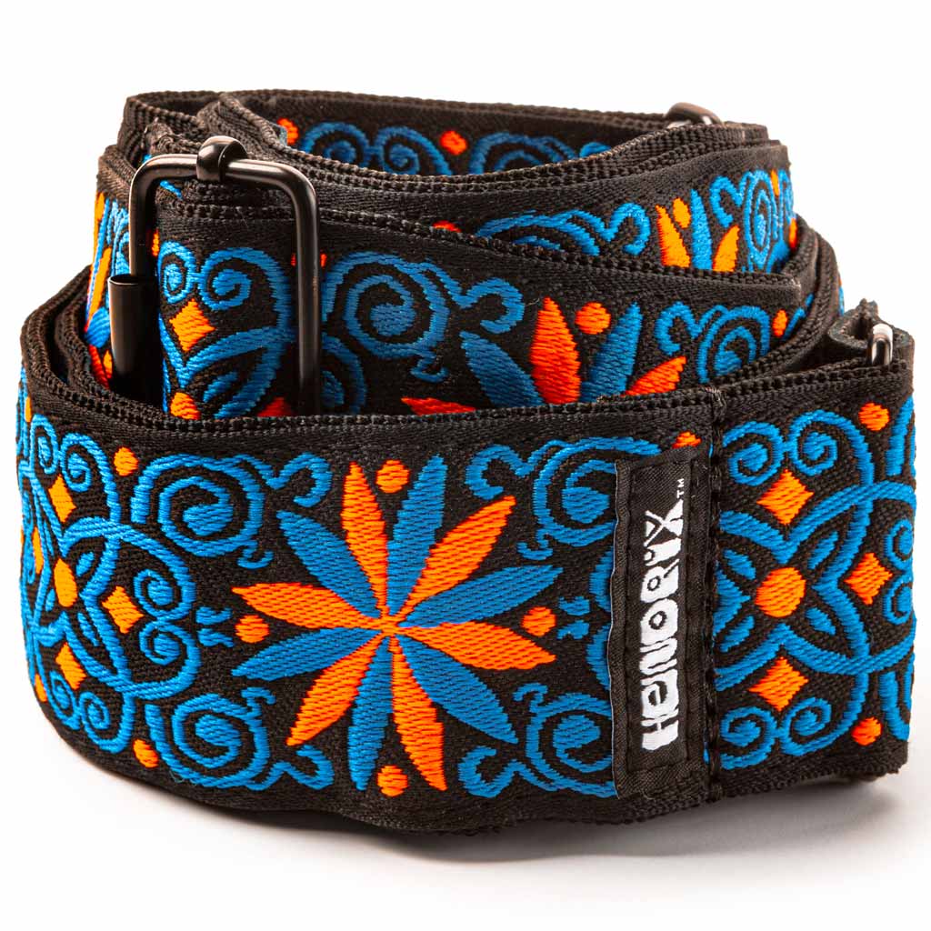 Dunlop Jimi Hendrix Blacklight Fillmore Blue Guitar Strap