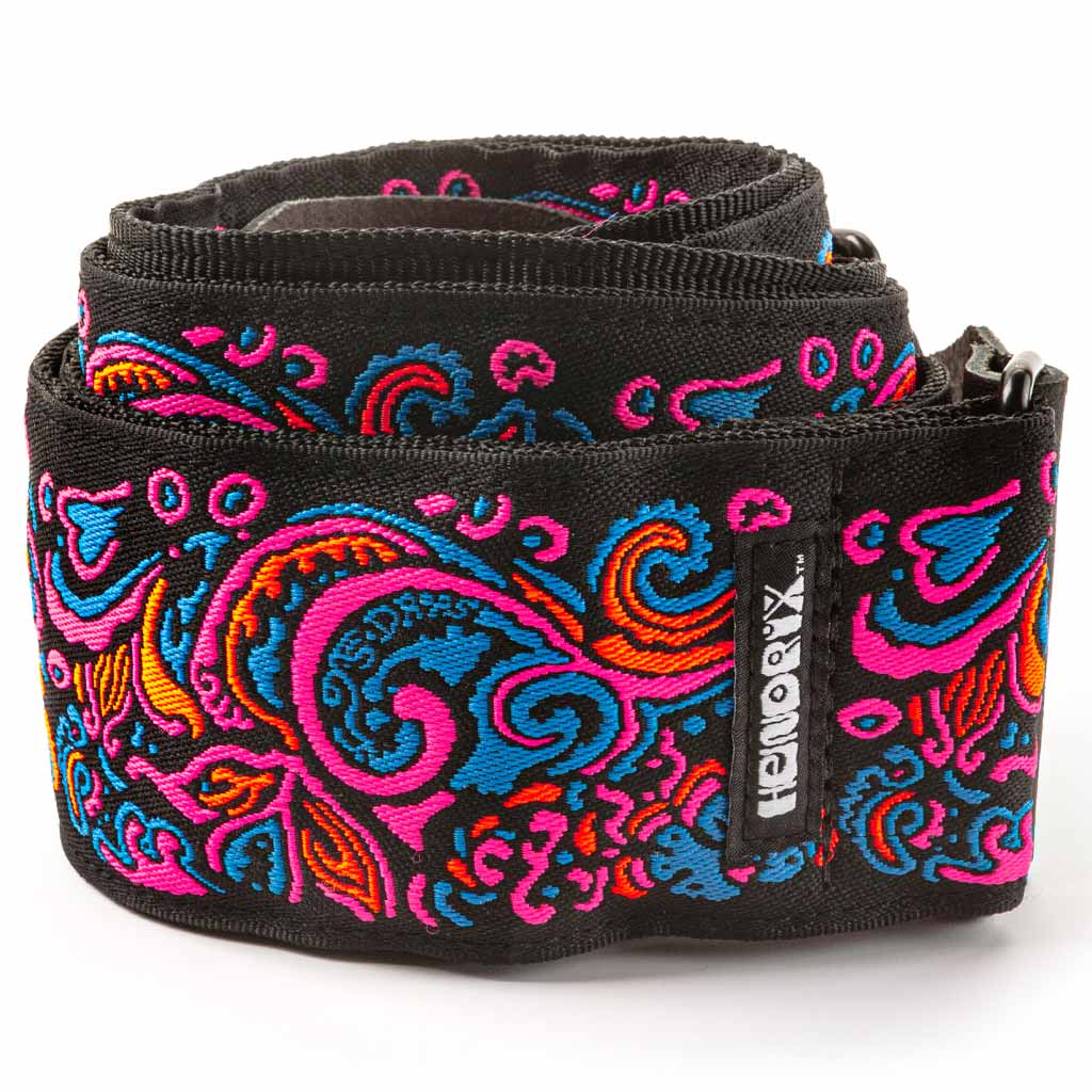 Dunlop Jimi Hendrix Blacklight Love Drops Pink Guitar Strap