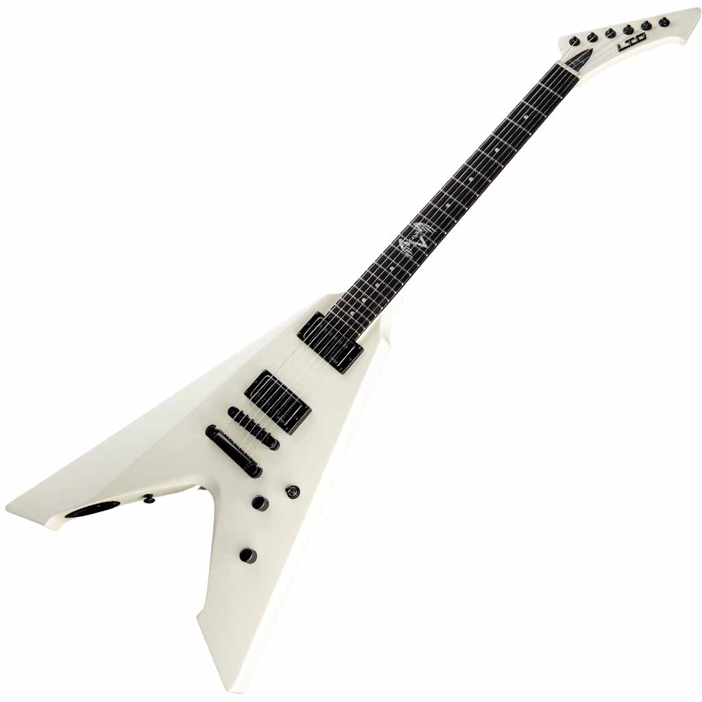 ESP LTD Vulture Olympic White James Hetfield Signature Electric Guitar ESP Electric Guitar ESP and James Hetfield join forces once again to bring you his latest vision a unique V design called