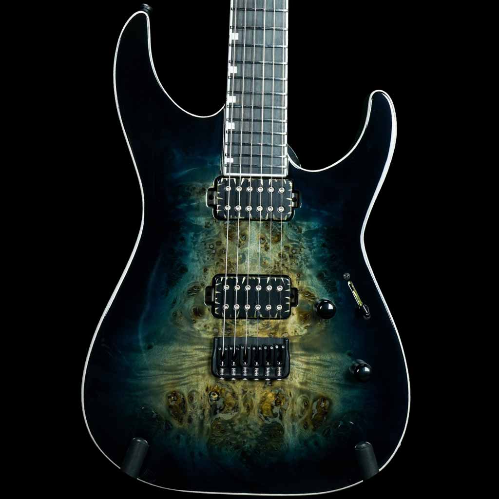 ESP E-II M-II HT Electric Guitar - Mercury Blue Burst