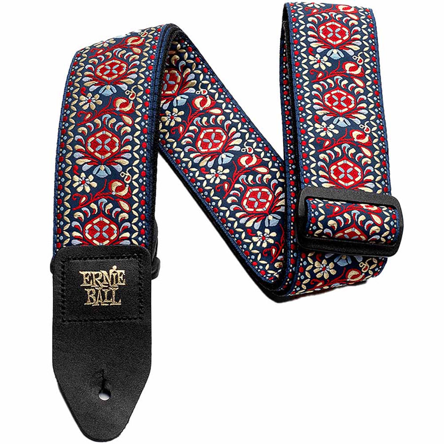 Ernie Ball Classic Jacquard Guitar and Bass Strap in Royal Bloom