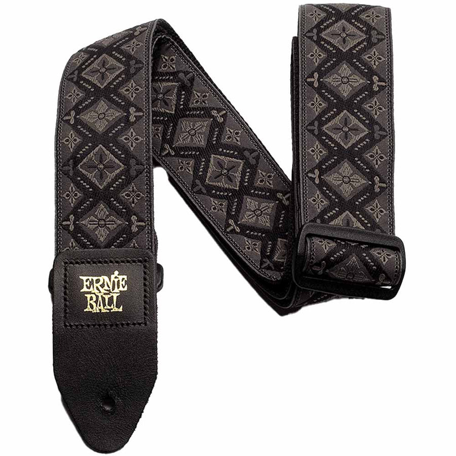 Ernie Ball Classic Jacquard Guitar and Bass Strap in Regal Black