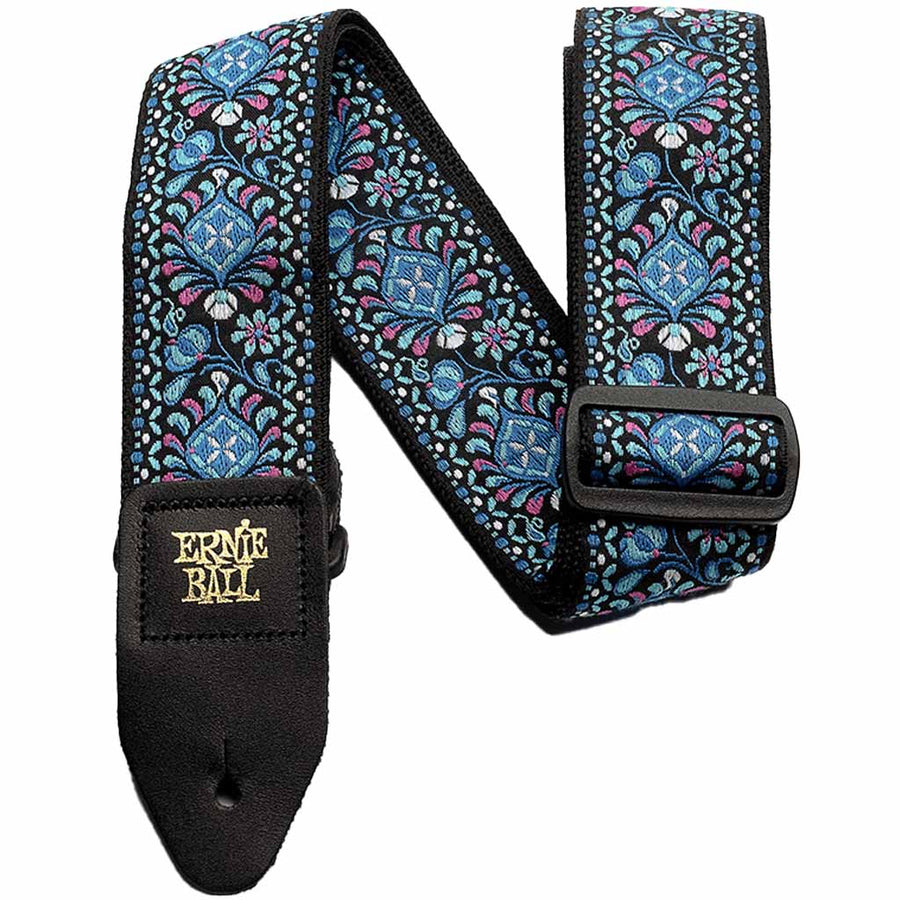 Ernie Ball Classic Jacquard Guitar and Bass Strap in Indigo Orchid