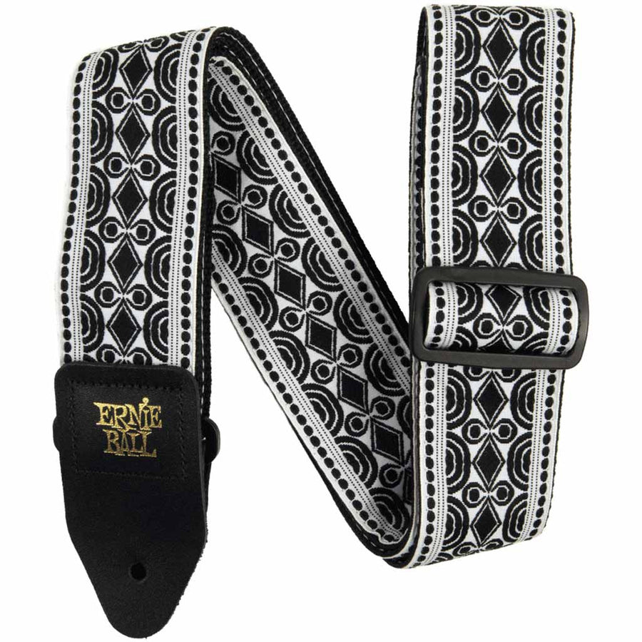 Ernie Ball Classic Jacquard Guitar and Bass Strap in Beatnik Black