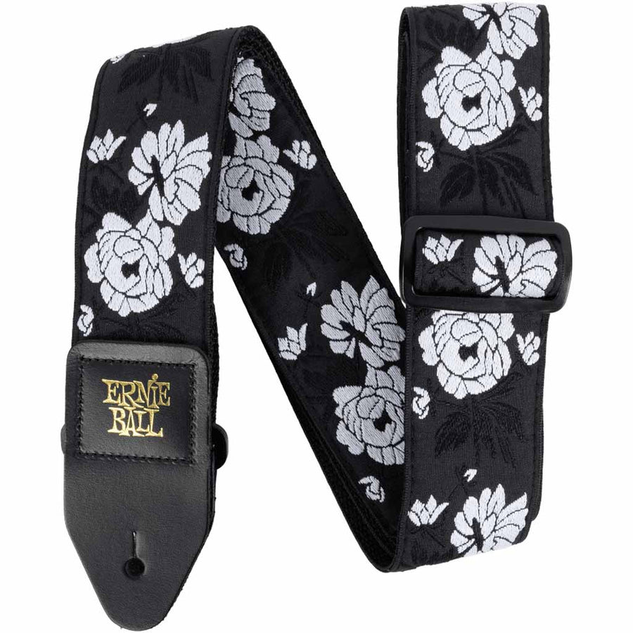 Ernie Ball Classic Jacquard Guitar and Bass Strap in Vanilla Rose