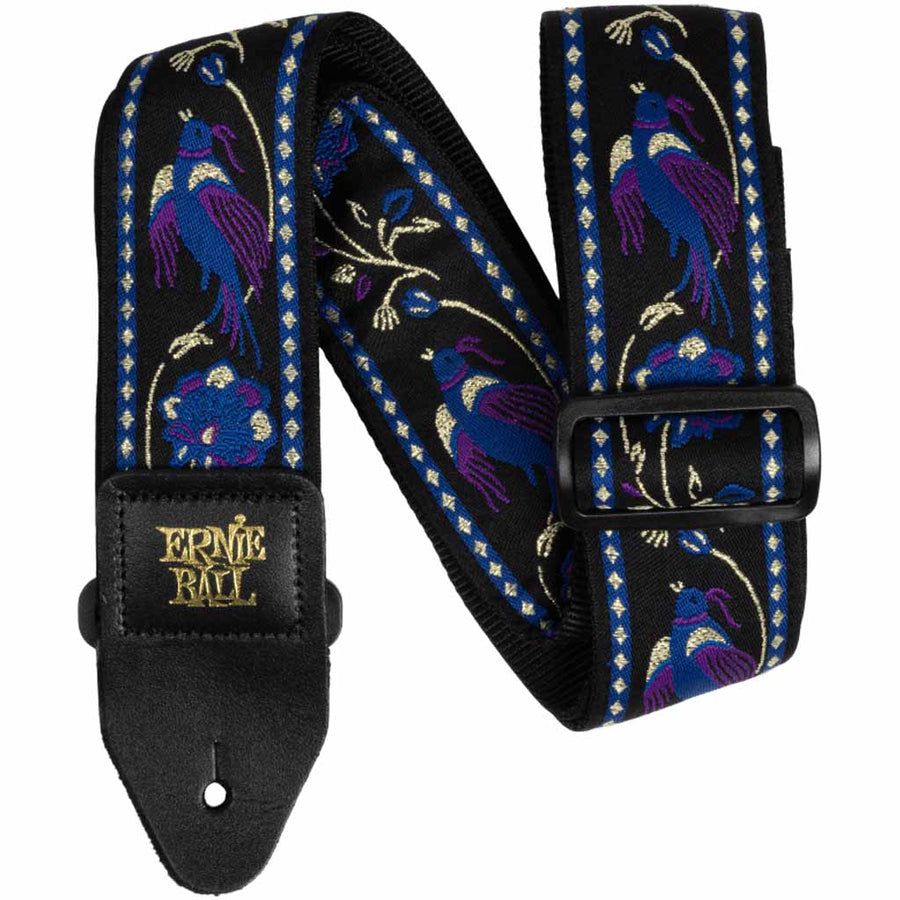 Ernie Ball Classic Jacquard Guitar and Bass Strap in Purple Pleasant Pheasant