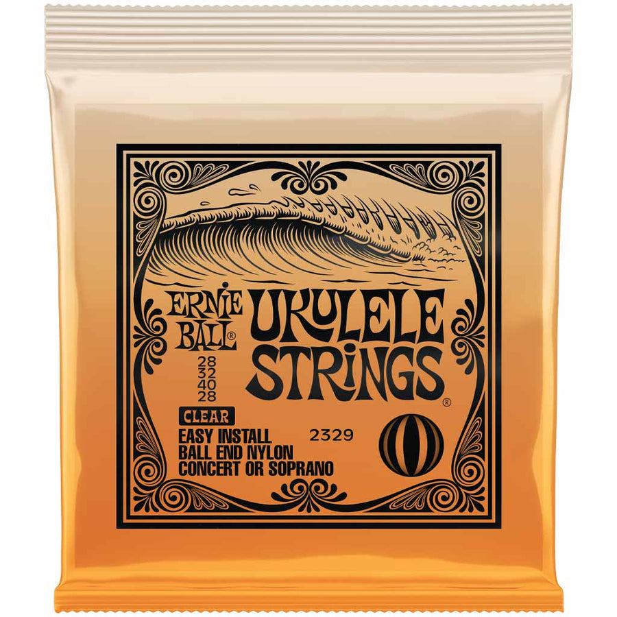 Ernie Ball Concert/Soprano Nylon Ball End Ukulele Strings in Clear
