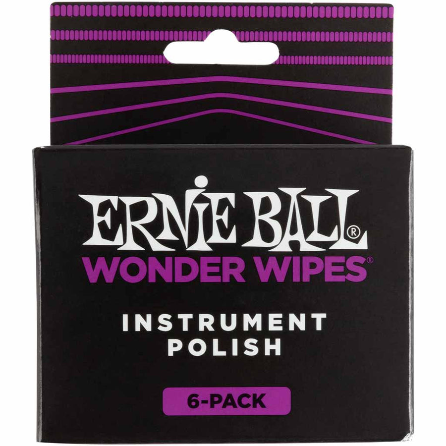 Ernie Ball Wonder Wipes Instrument Polish 6-Pack