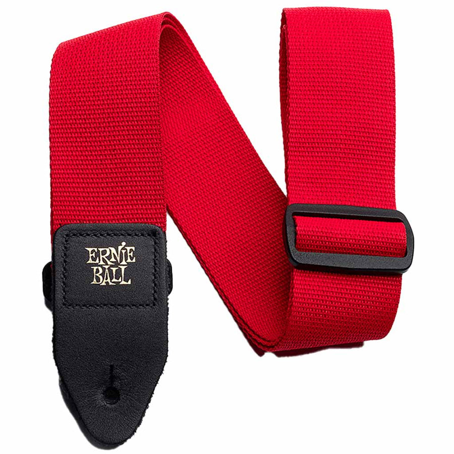 Ernie Ball Polypro Guitar and Bass Strap in Red