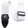 Ernie Ball Polypro Guitar and Bass Strap in White with Black Ends