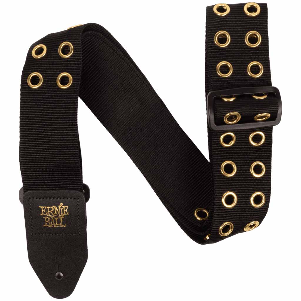 Ernie Ball Premium Guitar/Bass Strap in Hole Lotta Metal Gold