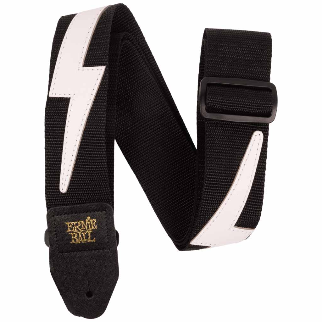 Ernie Ball Premium Guitar/Bass Strap in White Lightning