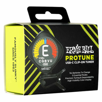 Ernie Ball ProTune USB-C Rechargeable Clip-On Tuner