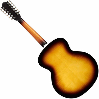 Guild F-2512E Deluxe Spruce and Maple Jumbo 12-String Acoustic Guitar in Antique Burst