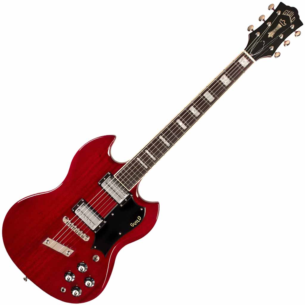 Guild Polara Deluxe Electric Guitar in Cherry Red