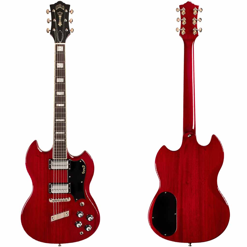 Guild Polara Deluxe Electric Guitar in Cherry Red
