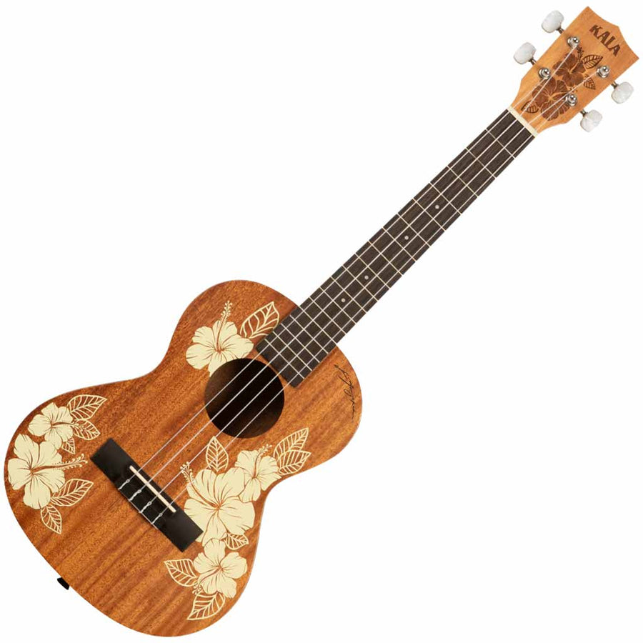 Kala Voyage Collection Hibiscus Mahogany Tenor Ukulele