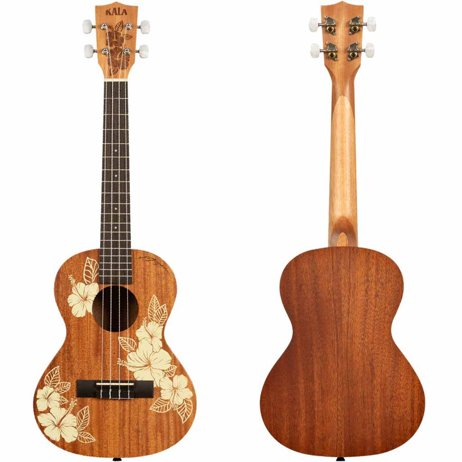 Kala Voyage Collection Hibiscus Mahogany Tenor Ukulele