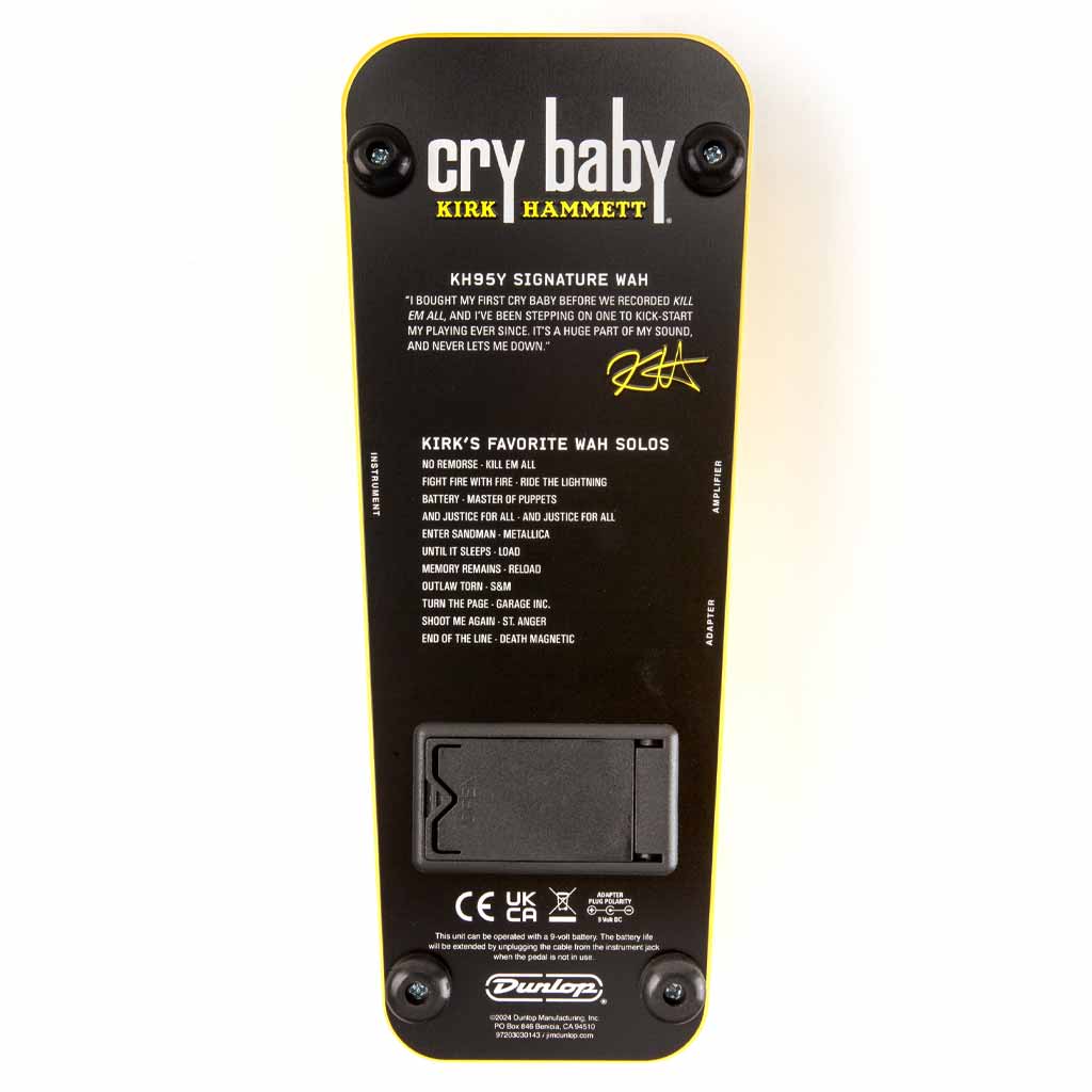 Kirk Hammett Cry Baby Wah Pedal in Yellow Sparkle Edition