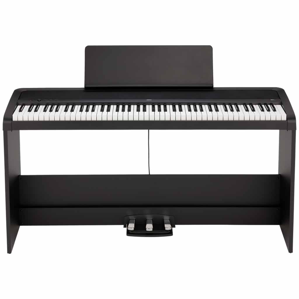 Korg B2+SP 88-Key Portable Digital Piano with Stand and Pedals in Black